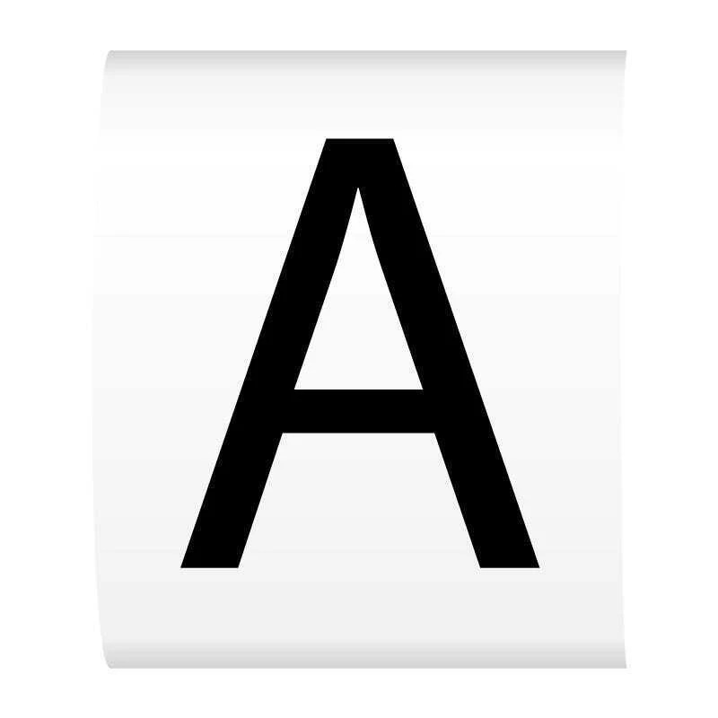 Critchley Letter A Black On White Critchley Z13 Straight Cable Markers For 3.4-5.7mm Cable Diameter - Image 2