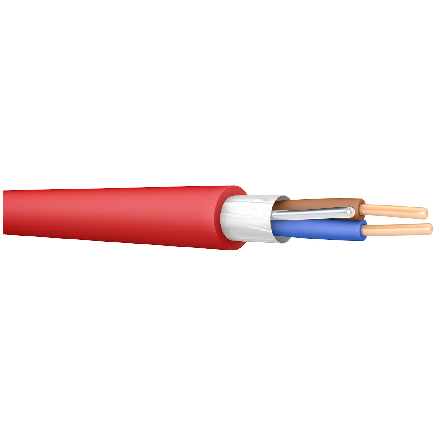 Prysmian FP200G2C 2.5mm² White Fire Performance Soft Skin Standard Cable 2-Core