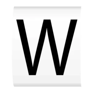 Critchley Letter W Black On White Critchley Z9 Straight Cable Markers For 2.5-4mm Cable Diameter