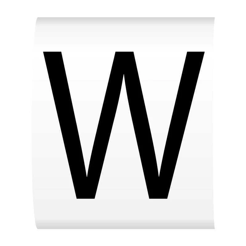 Critchley Letter W Black On White Critchley Z9 Straight Cable Markers For 2.5-4mm Cable Diameter - Image 2