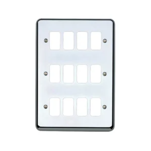 MK Electric Front Plate 12 Module 206X146mm Polished Chrome