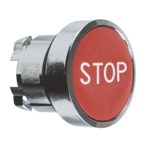 Schneider Electric Red Flush Pushbutton Head 22 Spring Return ''Stop''