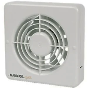 Manrose Gold Bathroom Fan Automatic Shutters Timer 100mm