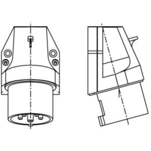 Walther Appliance Plug Surface Double Pole+Earth IP44 16A 220/250V Blue