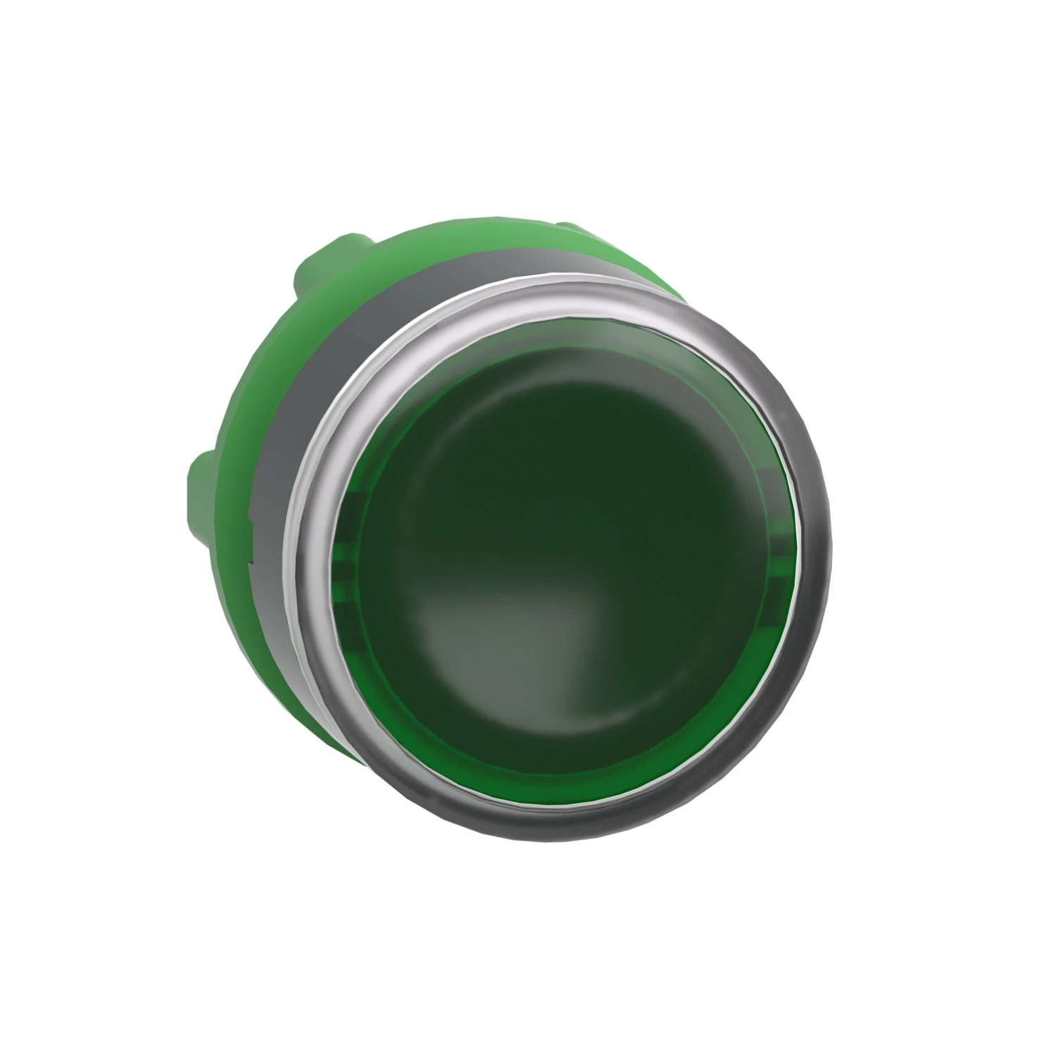 Schneider Electric Green Flush Illuminated Pushbutton Head 22 Push-Push for Integral LED - Image 2