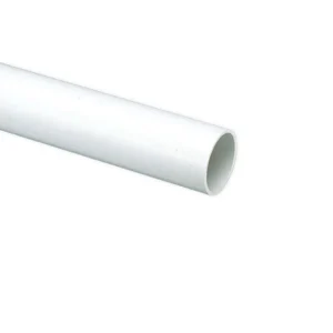 MK Electric Conduit Heavy Gauge Super High Impact 32mmx3M White PVC-U