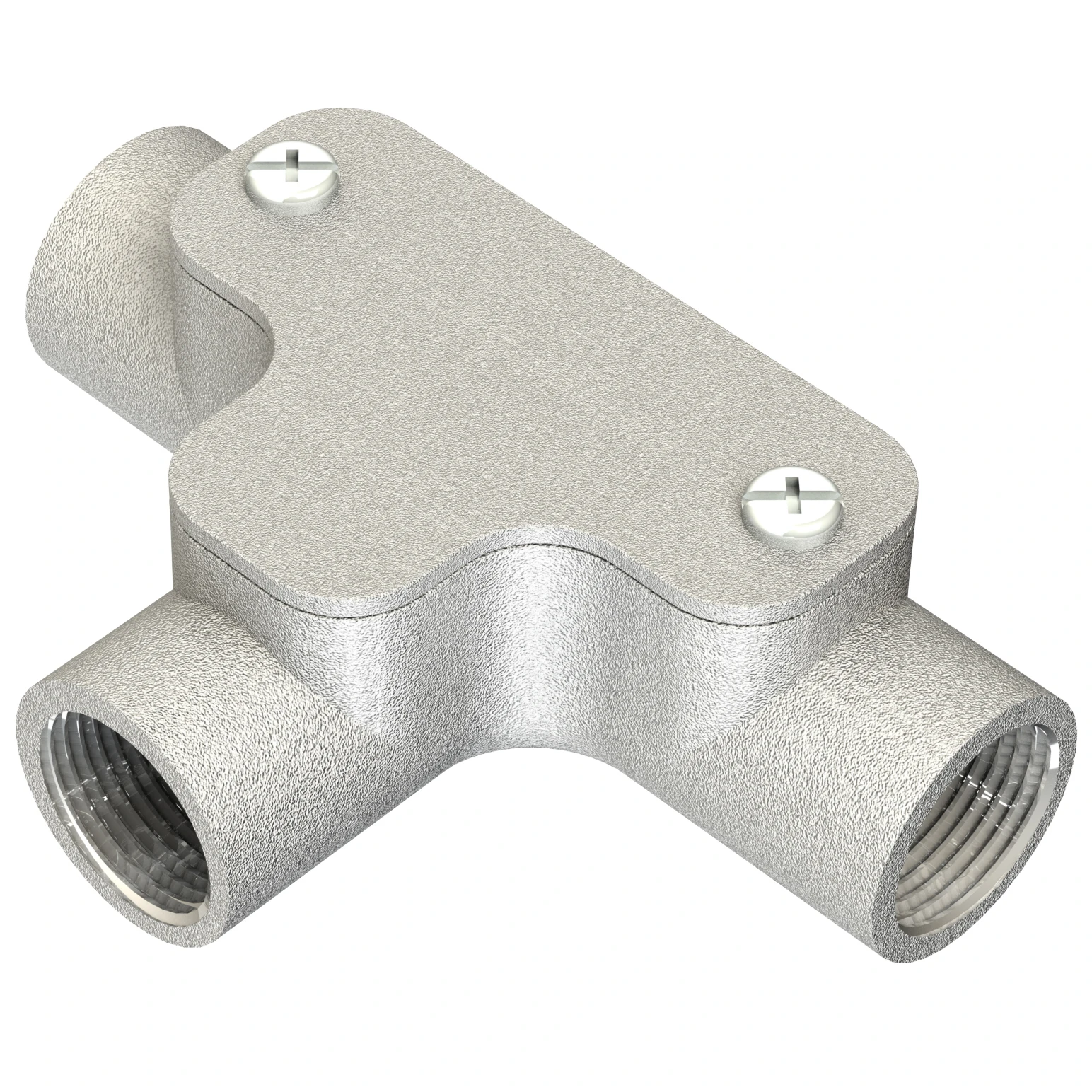 Newlec 25mm Conduit Inspection Tee 3 Way Galvanised Steel