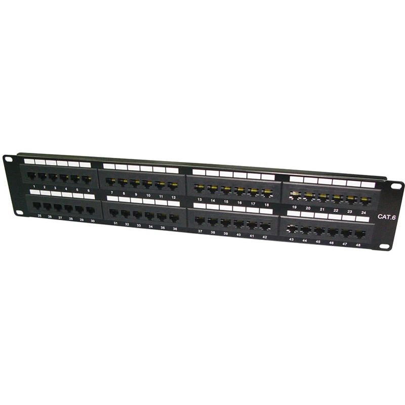 Newlec Patch Panel CAT6 48 Port Data Network Cabinet 19in