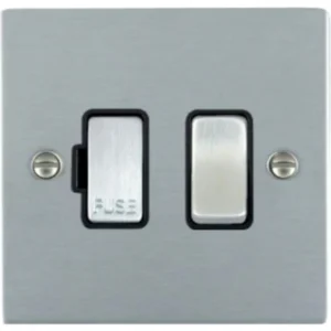 Hamilton Connection Unit Fused 86X86mm Satin Chrome Black Insert