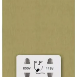 Hamilton Socket Shaver 86X146mm Satin Brass White Insert