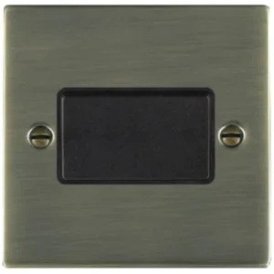 Hamilton Switch Rocker 1 Gang TP 86X86mm Antique Brass Black Insert