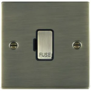 Hamilton Connection Unit Fused 86X86mm Antique Brass/Ant Brushed Black Insert