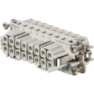 Weidmuller HA Insert 16 Contacts Copper Alloy Silver Passivated 71g 23x73x31.1mm Size 5