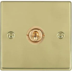 Hamilton Switch Dolly 1 Gang 2 Way 10A 88X88mm Polished Brass