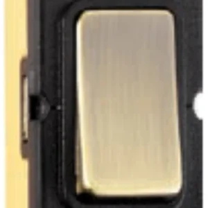 Hamilton Insert Rocker Grid 2 Way&Off 20A Antique Brass/Black