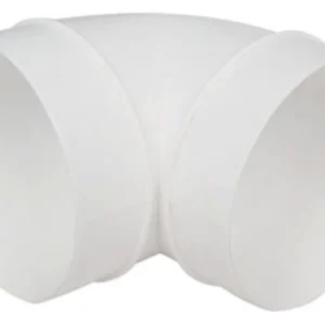 Vortice Duct 90D Bend 100mm PVC-U