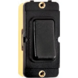 Hamilton Insert Rocker Grid 1 Gang DP 20A Black/Black