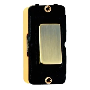 Hamilton Insert Rocker 1 Gang 2 Way 20A Antique Brass/Black