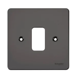 Schneider Electric Ultimate, flat plate Grid system, 1 gang, black nickel
