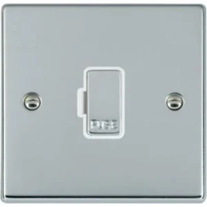 Hamilton Connection Unit Fused 88X88mm Bri Chr/Bri Chrome White Insert