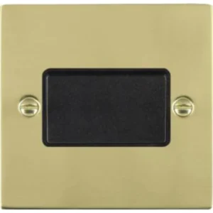Hamilton Switch Rocker 1 Gang TP 86X86mm Polished Brass Black Insert