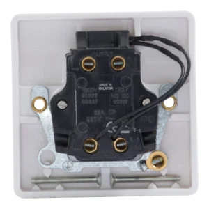 MK Electric Switch 1 Gang Double Pole Neon 32A White