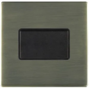 Hamilton Switch Rocker 1 Gang TP 10A 86X86mm Antique Brass Black Insert