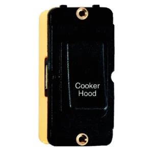 Hamilton Insert Rocker Grid 1 Gang DP 20A Black/Black