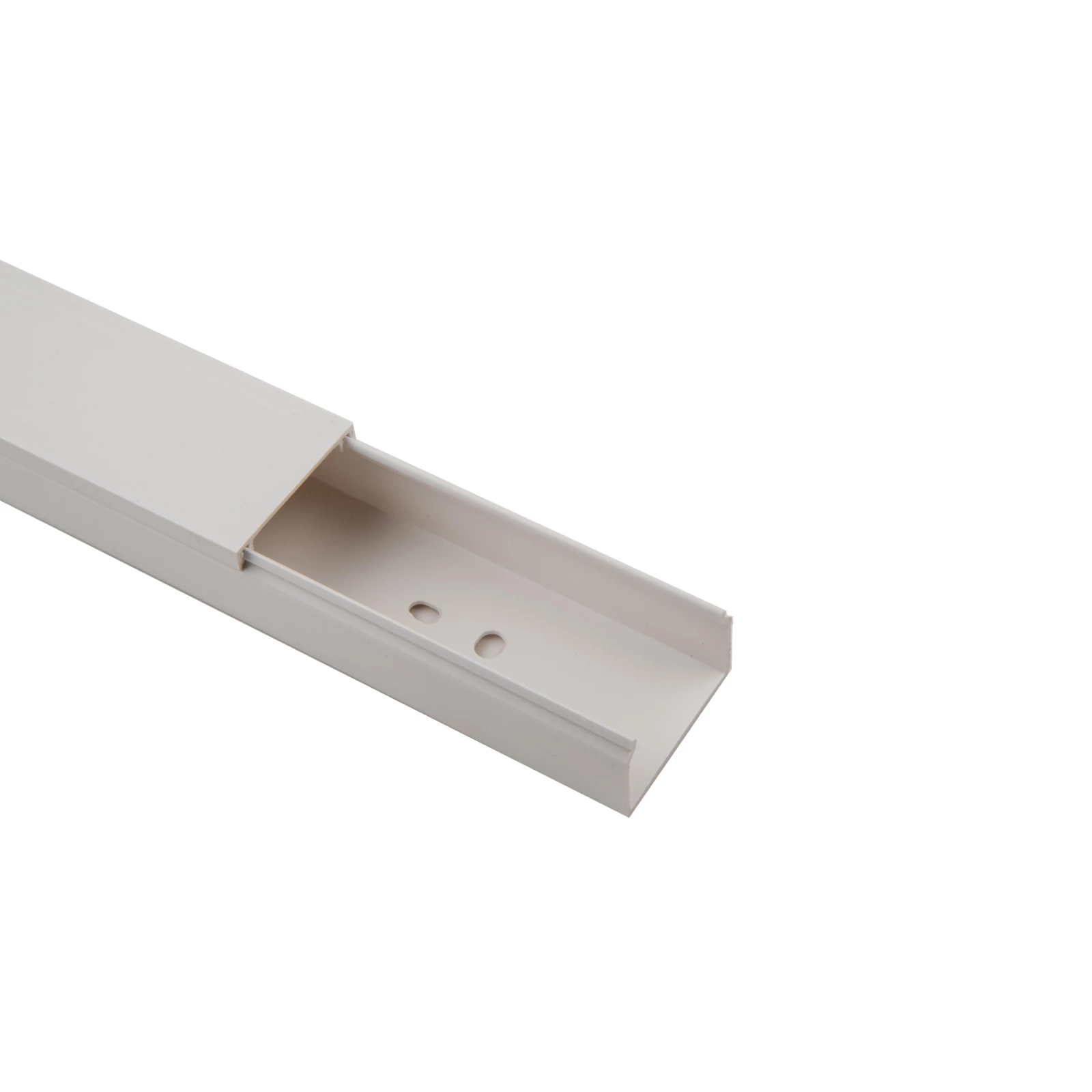 Newlec Mini Trunking 40 x 25mm 3m Length PVC White C/W Lid - Image 2