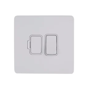 Schneider Electric Connection Unit Double Pole Switched Fused Screwless 13A Painted White White