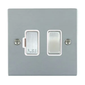 Hamilton Connection Unit Fused 86X86mm Satin Chrome White Insert