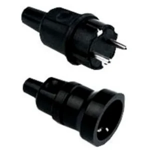 CEENorm Connector IP44 16A 250V Black Butyl Rubber