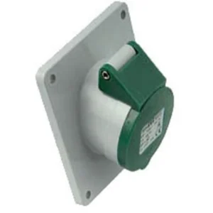 CEENorm Socket Panel 3P+E Angled IP44 16A 50V 300Hz Green