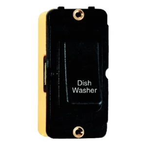 Hamilton Insert Rocker Grid 1 Gang DP 20A Black/Black