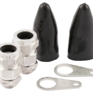 SWA Gland Pack Premier Outdoor Cable (Pack Of 2) 20mm Aluminium Shroud/Earth Tag/Locknut