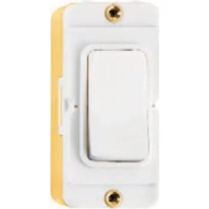 Hamilton Insert Rocker Grid 1 Gang DP 20A White/White