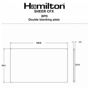 Hamilton Faceplate Blank Double 146X86mm Bright Chrome