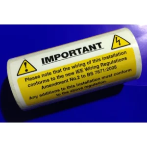 Industrial Signs Ind Signs Cable Label Roll=100