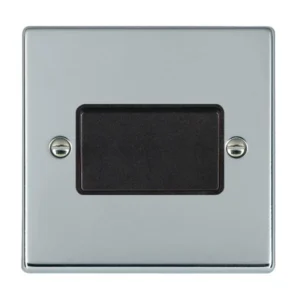 Hamilton Switch Rocker 1 Gang TP 88X88mm Bright Chrome Black Insert