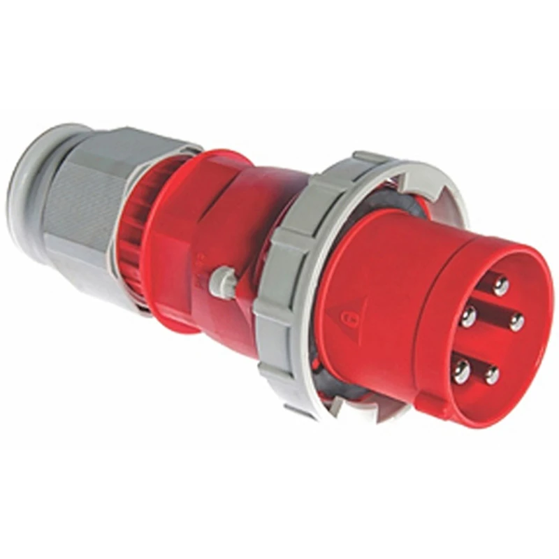 Newlec Industrial Power Plug Male Screwless 3P+N+E 16A 415V IP67 Red