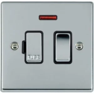 Hamilton Connection Unit Fused Neon 88X88mm Bri Chr/Bri Chrome Black Insert