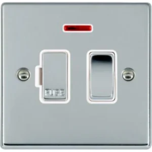 Hamilton Connection Unit Fused Neon 88X88mm Bri Chr/Bri Chrome White Insert