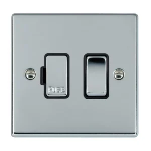 Hamilton Connection Unit Fused 88X88mm Bri Chr/Bri Chrome Black Insert