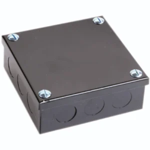 Newlec Adaptable Box 100 x 100 x 50mm Pre Galvanised With 12 x 20mm Knockouts