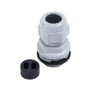 Newlec Dome Top Fast Fit Stuffing Gland 25mm IP68 Nylon Grey for 2 x 2.5mm Twin+Earth Cables