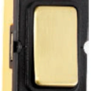 Hamilton Insert Rocker 1 Gang Intermediate 20A Satin Brass/Black