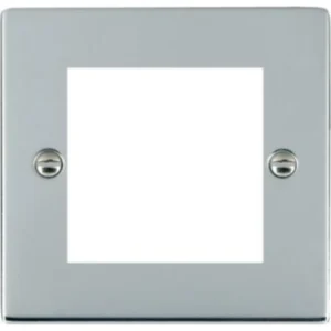 Hamilton Front Plate Single 2 Eurofix Apertures+Grid 86X86mm Bright Chr