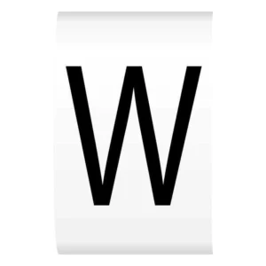 Cablecraft Letter W Black On White K-Type Cable Markers On Reels 4.2-7.0mm Diameter