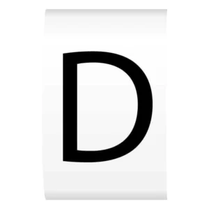 Cablecraft Letter D Black On White K-Type Cable Markers On Reels 4.2-7.0mm Diameter