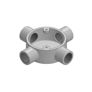 Metpro Galvanized Malleable Steel Small Extension Terminal Box 4-Way 20mm